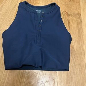 YPB sculptLUX Plunge Henley Slim Tank